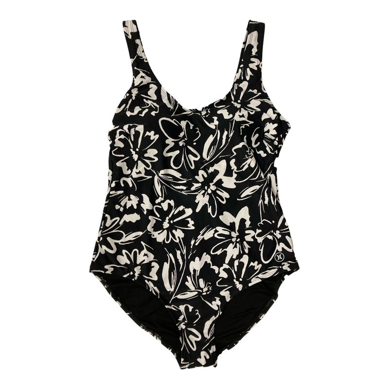 Hurley Women's 4 Way Stretch One Piece Upf 50+ Swimsuit - Ink Fresco